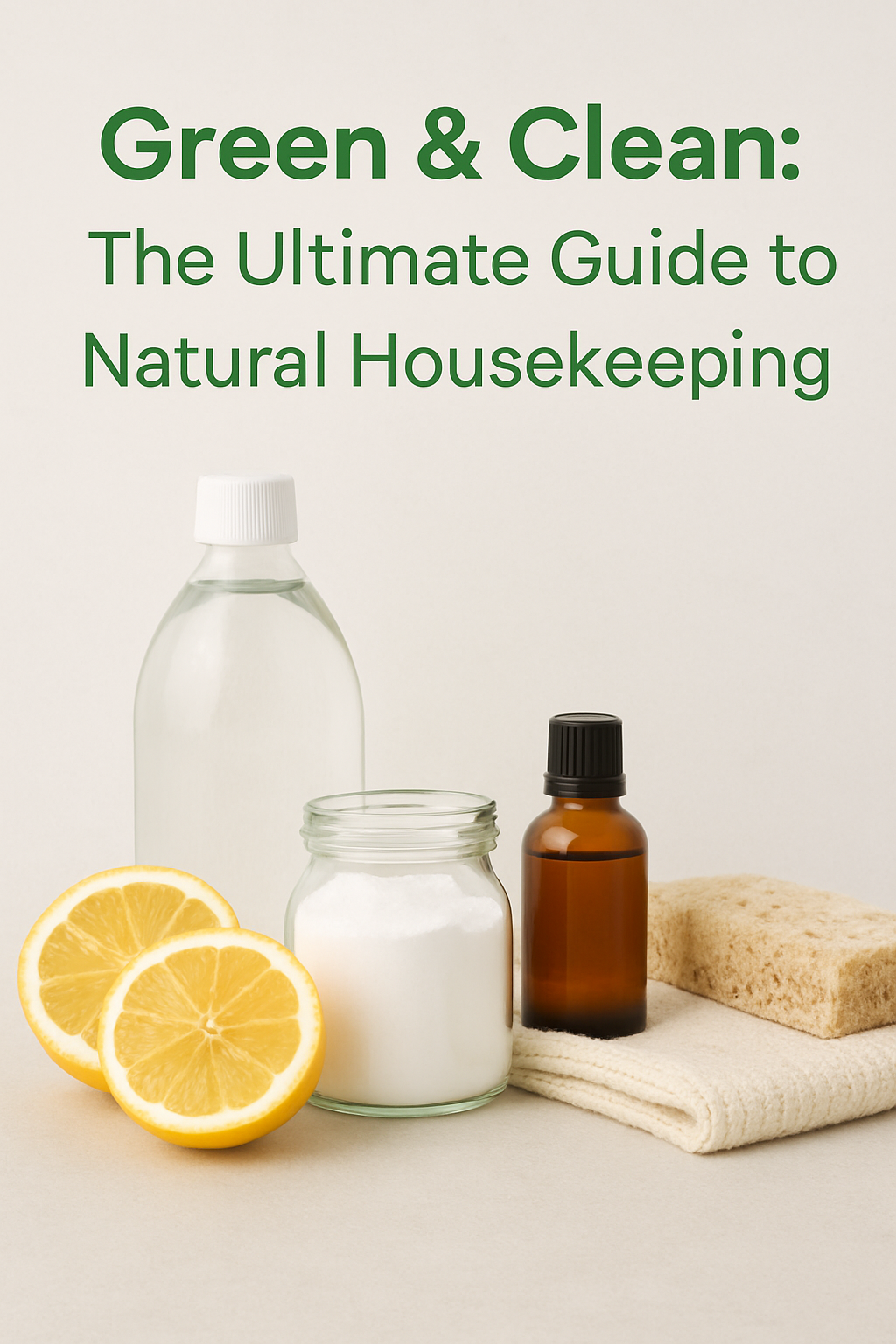 Natural home cleaning with lemons, baking soda, and essential oils